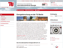 Tablet Screenshot of energie.tu-berlin.de