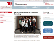 Tablet Screenshot of marketing.tu-berlin.de