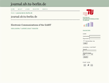 Tablet Screenshot of journal.ub.tu-berlin.de