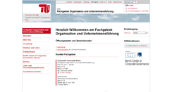 Desktop Screenshot of organisation.tu-berlin.de