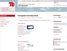 Tablet Screenshot of aero.tu-berlin.de