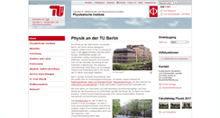 Desktop Screenshot of physik.tu-berlin.de