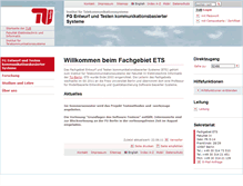 Tablet Screenshot of ets.tu-berlin.de