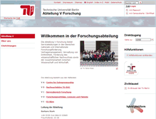 Tablet Screenshot of forschung.tu-berlin.de