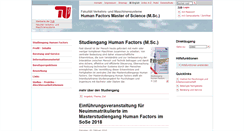 Desktop Screenshot of humanfactors.tu-berlin.de