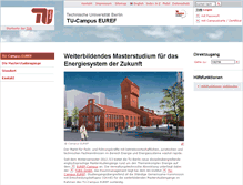 Tablet Screenshot of campus-euref.tu-berlin.de